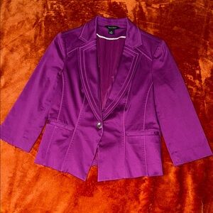White House Black Market Purple Blazer Tailored Fit